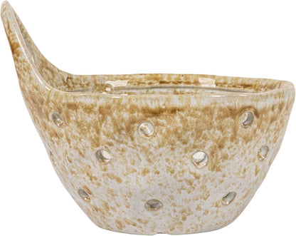 Creative Co-Op Stoneware Colanders with Handles, Set of 2