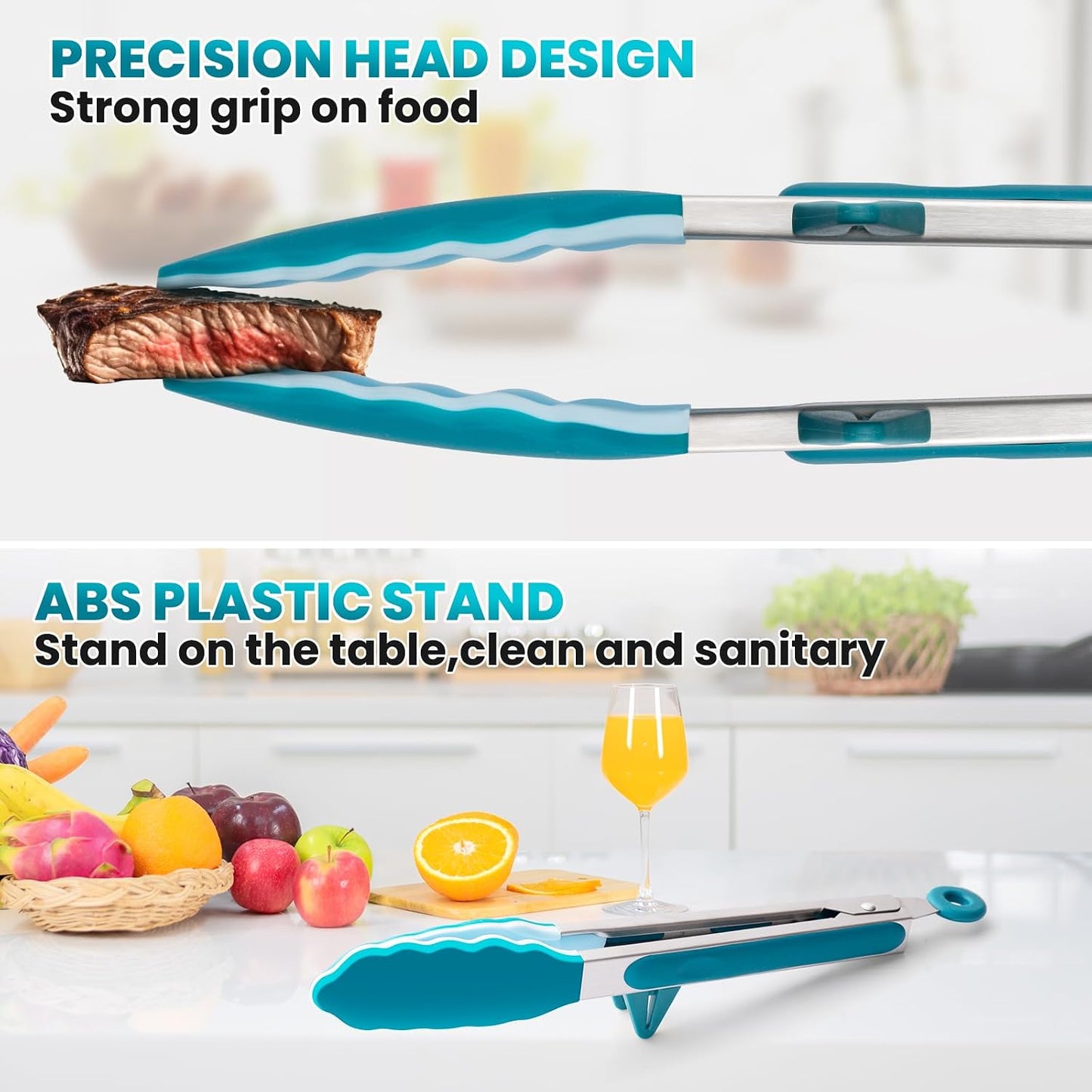 3 Pack Silicone Tongs for Cooking,Maywe Tanso 9 Inch Cooking Kitchen Tongs with Silicone Tips,Nonstick Stainless Steel Tongs for Steak Pie Pizza Pasta Spaghetti Salad BBQ Buffet
