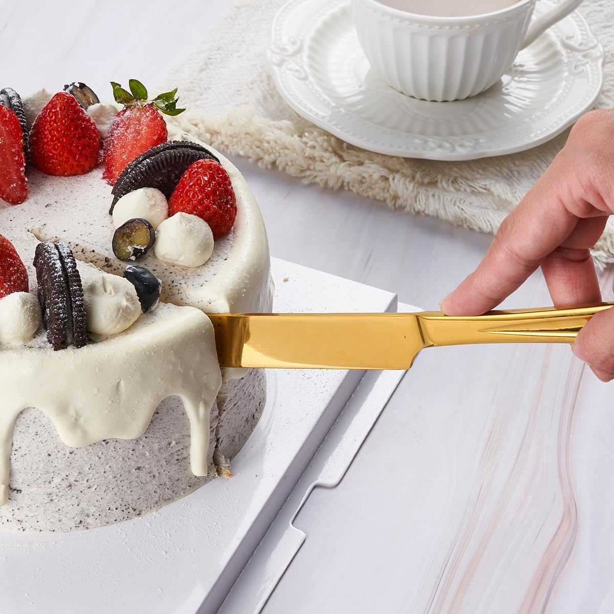 GoGeiLi Stainless Steel Wedding Cake Cutting Set