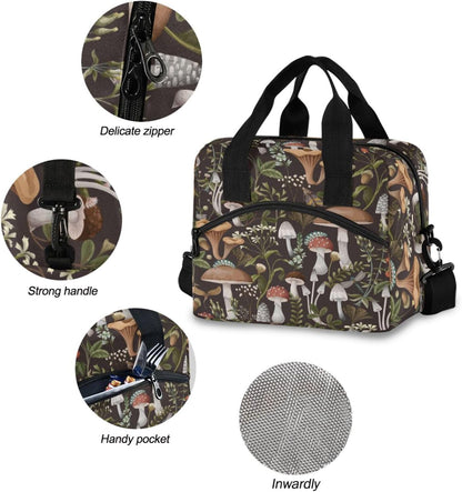 Colorful Leopard Insulated Lunch Bag Rainbow Animals Skin Print Reusable Cooler Lunch Tote Box with Shoulder Strap for Work Picnic School Beach