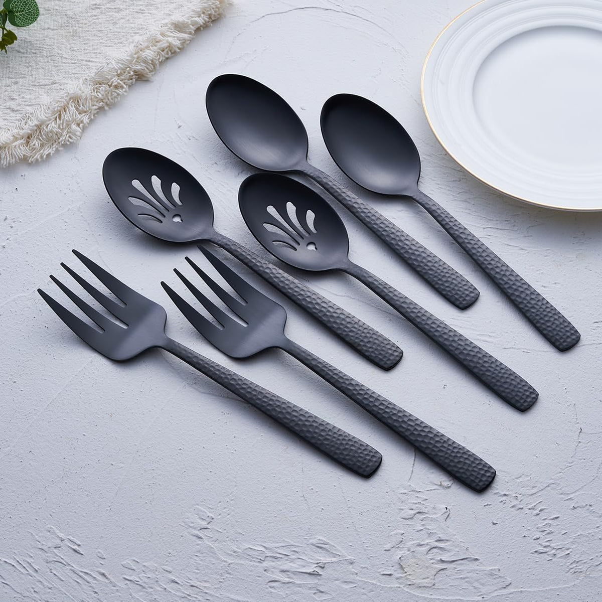 Matte Black Cake Pie Server Set