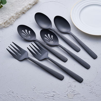 Matte Black Cake Pie Server Set