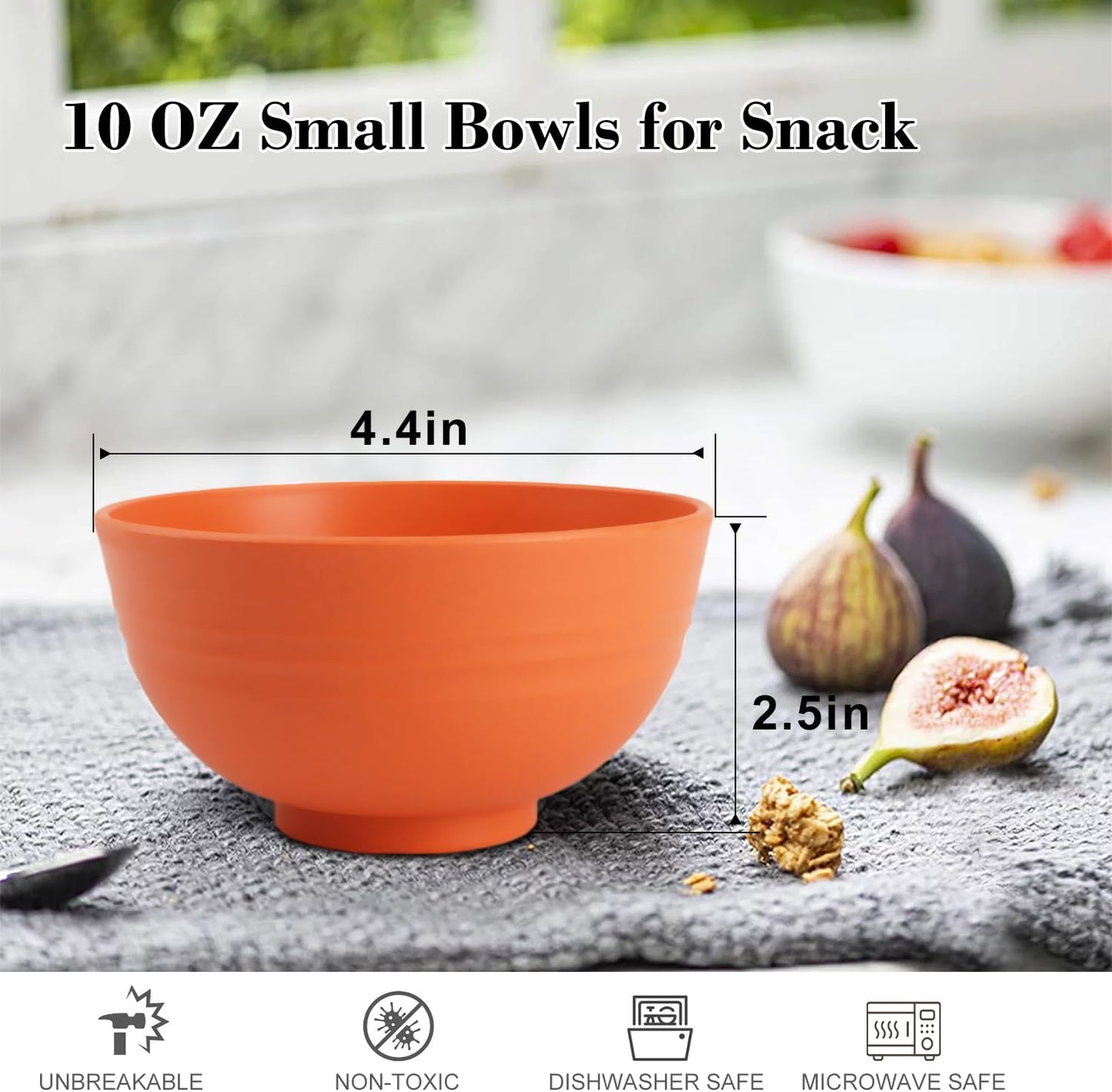 Wheat Straw Bowl Sets,8 PCS Unbreakable Cereal Bowl 26 OZ,Microwave and Dishwasher Safe Bowls,Bowl Sets for Camping and Picnic BPA Free Colorful Salad Bowls for Serving Soup,Oatmeal and Fruit Etc…