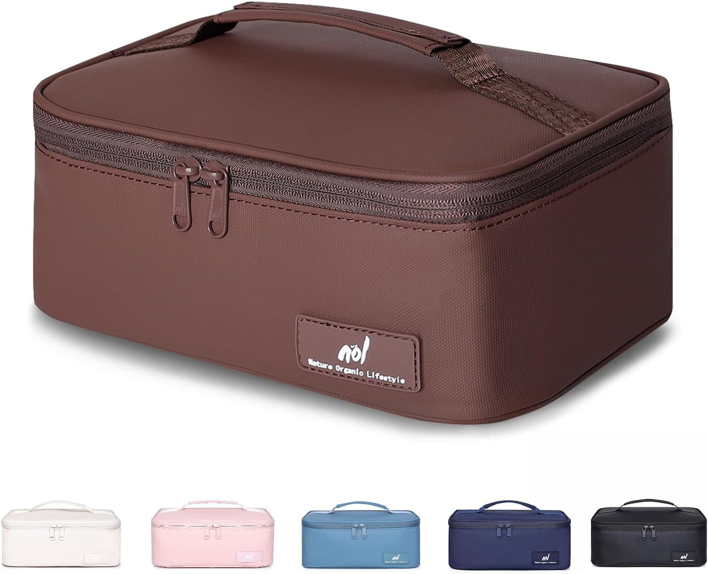 NOL Mini Insulated Lunch Bag for Women Men Kids | Small Leakproof Reusable Lunch Tote | Fits 6 Cans 330ml | Thermal Cooler for Work School Picnic Camping, Navy blue