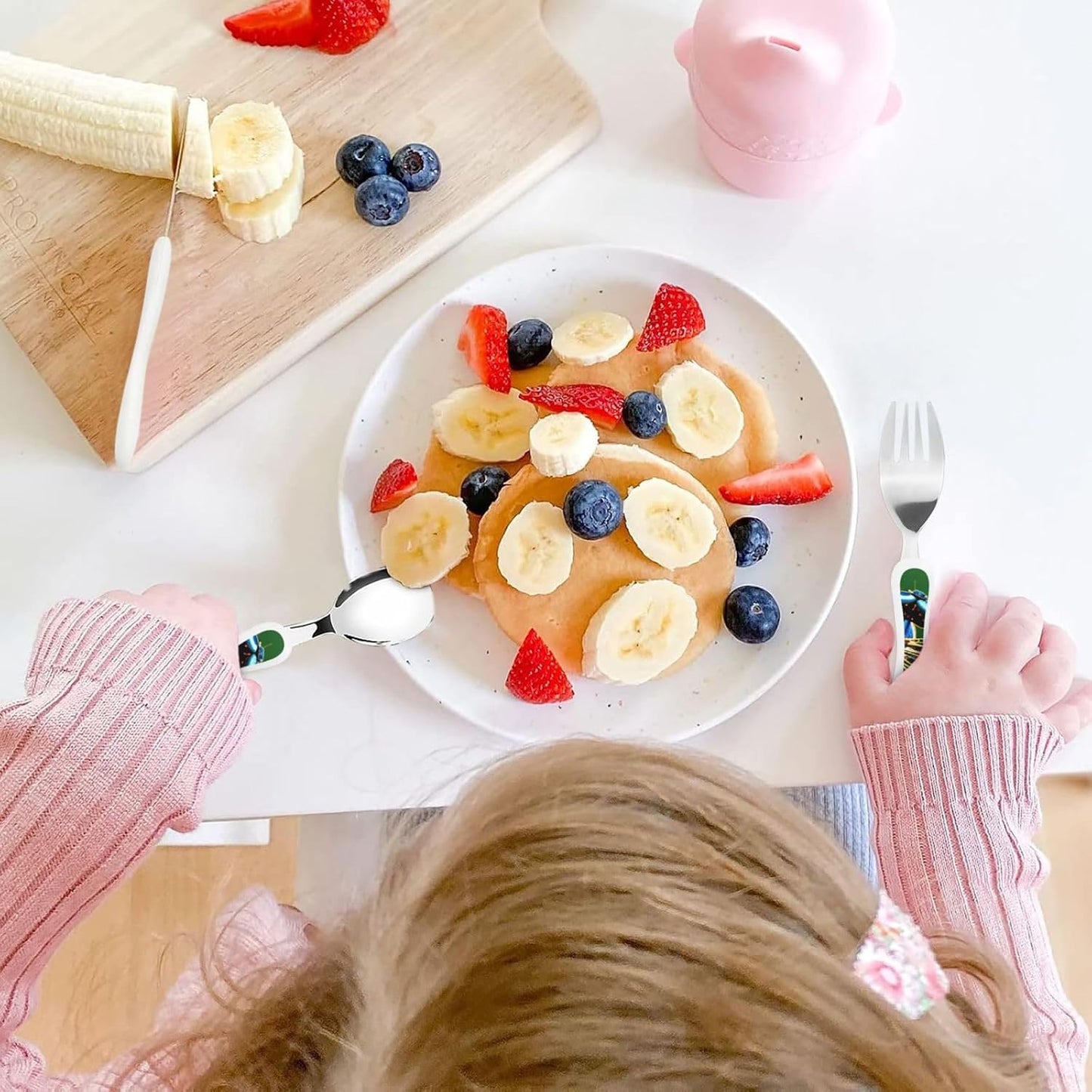 3-Piece Kids Silverware Set With Storage Case, Stainless Steel Reusable Children Safe Knife Spoon Fork Set Long Haired Dachshund Children Flatware Set For Kids Lunch Box