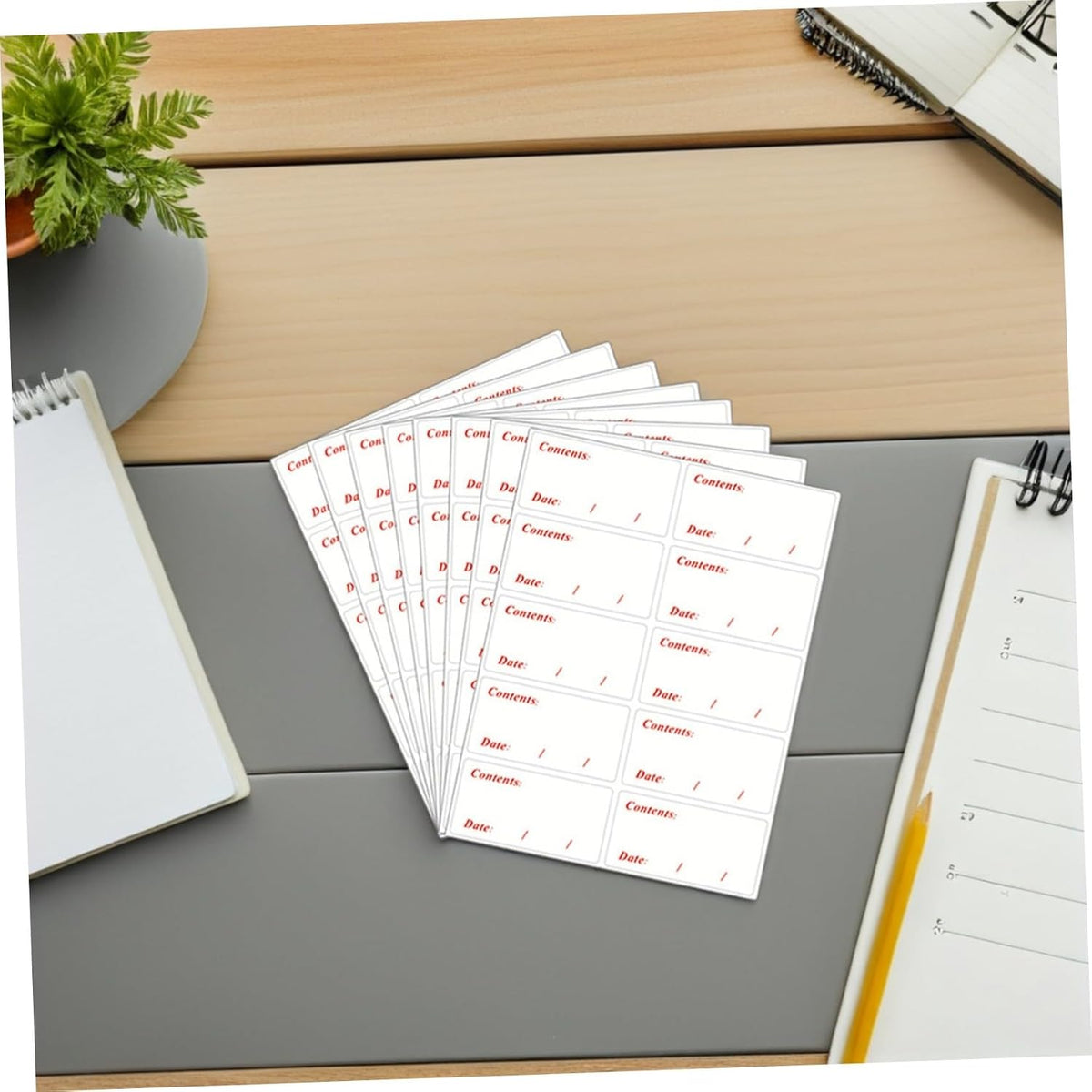 Waterproof Food Storage Labels Stickers, 400pcs Removable Date Stickers for Refrigerator and Freezer, Black Red PVC Food Container Labels for Kitchen Organization and Restaurant