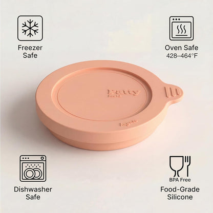 Silicone Burger Patty Mold Set with Lid, Nonstick Burger Press for 1/4 lb Patties, Food-Grade Patty Maker for Beef, Chicken & Veggie Burgers, Food Freezer Container, 4 Pack