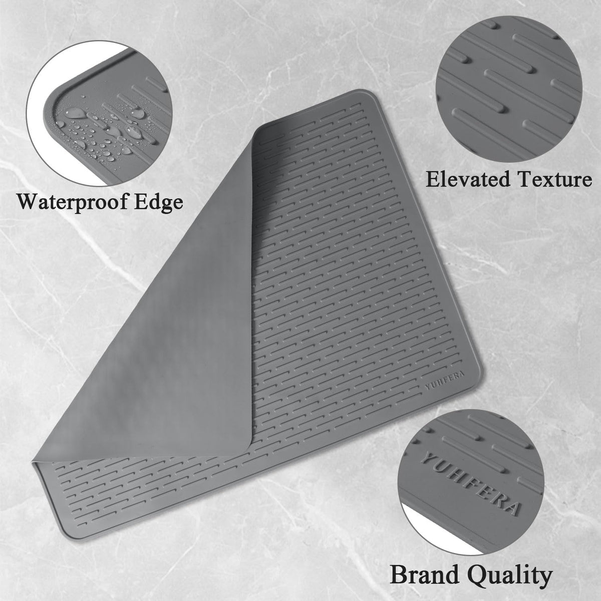 YUHFERA Stove Top Cover for Electric Stove - Silicone Stove Mat for Glass Top, Glass Cooktop Protector For Kitchen,Multi-functional Oven Covers for Electric Stove (Black,28 x 20)