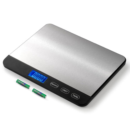 Food Scale 44lb/20kg, Extra-Large Platform Digital Kitchen Scale, 1g/0.1oz High Precision, Stainless Steel/Tempered Glass, Weight Grams and oz for Cooking Baking Meal Prep Sourdough Bread