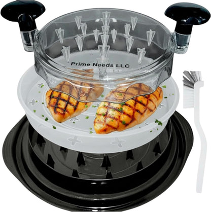 Chicken Shredder Large Meat Grinder Chicken Breast Shredder Heavy Duty Meat Shredder Tool Twist With Tray&Brush Hot Meat Shredder, Meat & Poultry Tools BPA-Free, Dishwasher Safe, Strong Non-Slip Base.