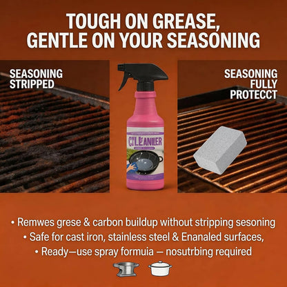 Fast-Acting Heavy-Duty Grill Degreaser Spray, BBQ Cleaner for Gas, Charcoal & Smoker Grates, Leak-Proof 4 Fl Oz Travel Size (3pc)