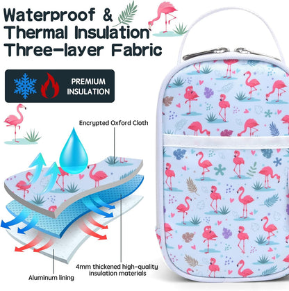 Yelocota Small Insulated Lunch Bag- Snack Bag- Mini Cooler Bag with Handle for Travel,Work,School(Storage Space below 20oz)- Also Suitable for Pairing with Food Jar