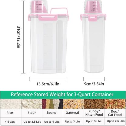 TBMax Rice Container 10 Lbs, Cereal Container Oatmeal Storage, Airtight Food Dispenser with Easy-pouring Spout & Handy Cup for Flour Grain Beans, Pet Dog Cat Bird Food Storage Container