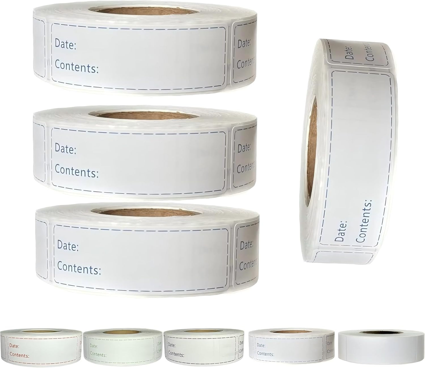 1000pcs Freezer Labels,1x3 inch for Food containers,Food Labels Quick and Easy to Remove- Easy to Write on(Black)