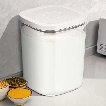 TBMAXS Versatile Storage Container Bin with Pop-up Lid & Scoop, Rice Flour Container Dog Cat Food Storage Container, Laundry Room Organization Household Essentials Kitchen Pantry Organizers