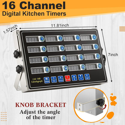 Relaxweex Commercial Digital Kitchen Timer for Cooking, 8 Channel