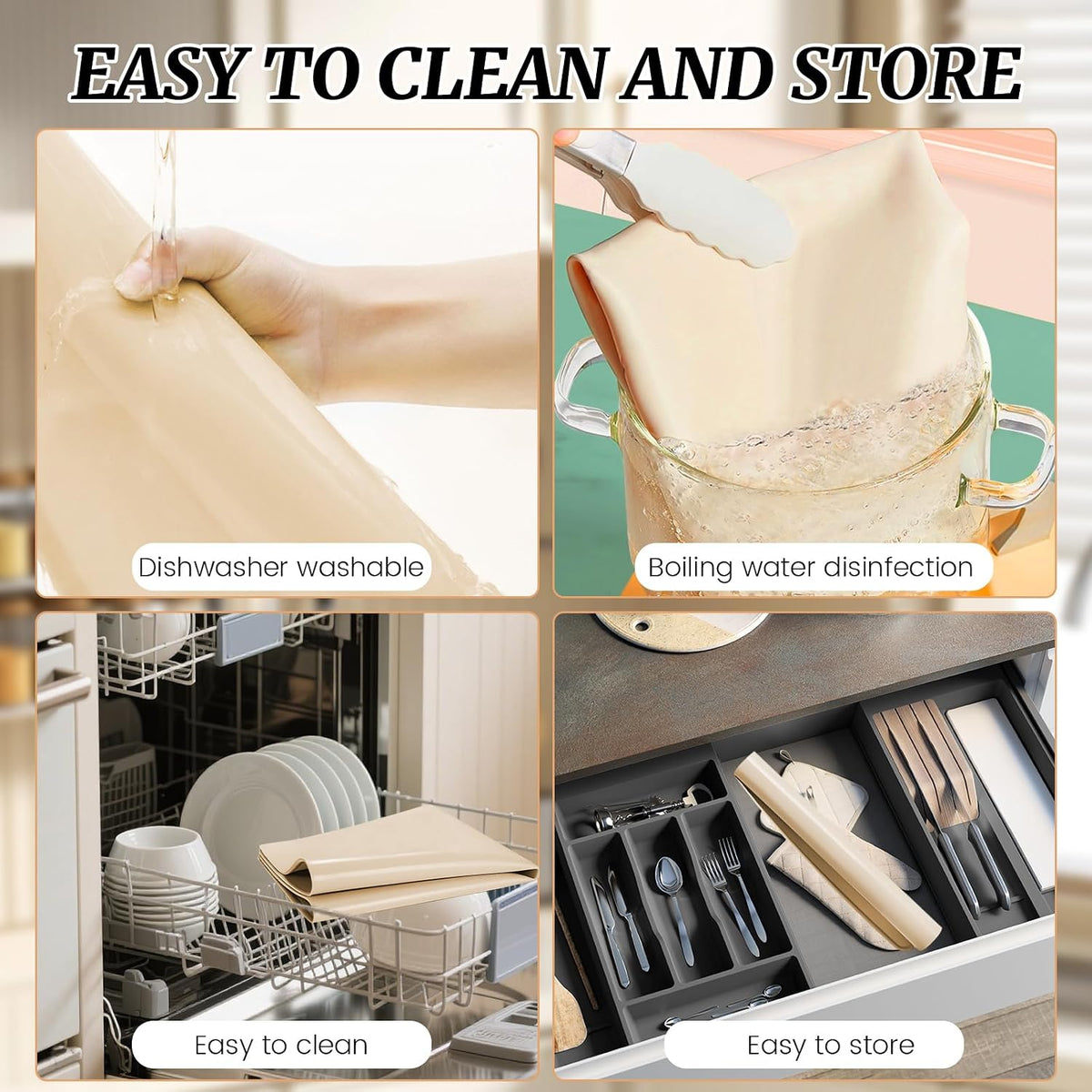 32"x24" Extra Large Silicone Pastry Mat Ink-Free Molded Measurements