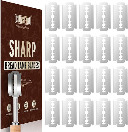 CUNSENR Bread Lame Blades Refill, Bread Scoring Blades Set, 20 Pack