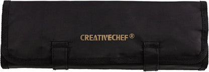CREATIVECHEF 7 PCS Plating Tools Culinary Set Contains kitchen tweezers spatula Sauce plating spoon（Black）