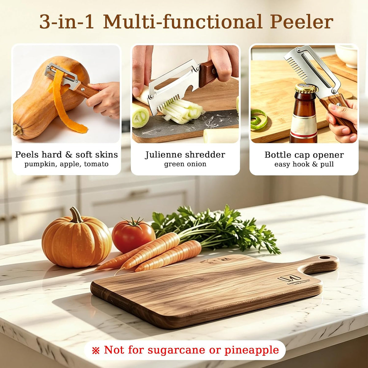 3 Pcs Fruit & Vegetable Peeler Set
