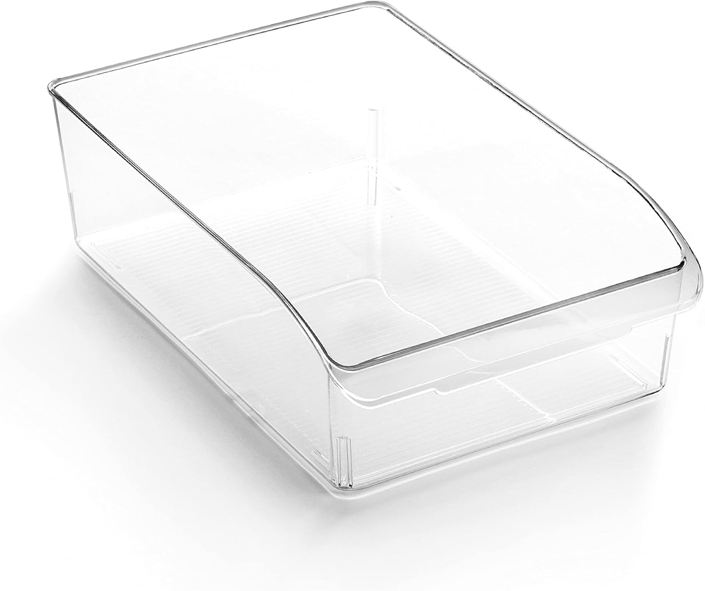 BINO | Plastic Storage Bins, Small | THE CURVE COLLECTION | Multi-Use Organizer Bins | Storage Containers Kitchen, Pantry and Home Organization | Fridge Organizers | Pantry Organization and Storage