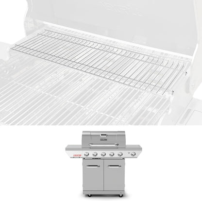 Utheer 2-Pack Griddle Warming Rack for Blackstone 28" Griddles, Stainless Steel Flat Top Grill Accessories | Reversible Rack Adds Prep Space, Foldable Clip-On Design Expands Cooking & Holding Area