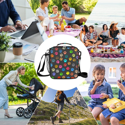cfpolar Skull Skateboard Lunch Box for Boys Girls, Insulated Lunch Bags for Kids Reusable Mini Cooler Lunch Tote Lunchbox Thermal Meal Tote Kit with Shoulder Strap for Work School Picnic