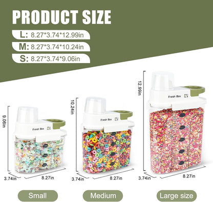 Cereal Storage Container 2Pack,85oz/2.5L Airtight Food Storage Containers With Lids,Organizers Storage With Measuring Cup for Beans,Sugar,Rice,Nuts,Snacks,Dog Cat Pet Food,Candy