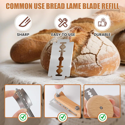 CUNSENR Bread Lame Blades Refill, Bread Scoring Blades Set, 20 Pack