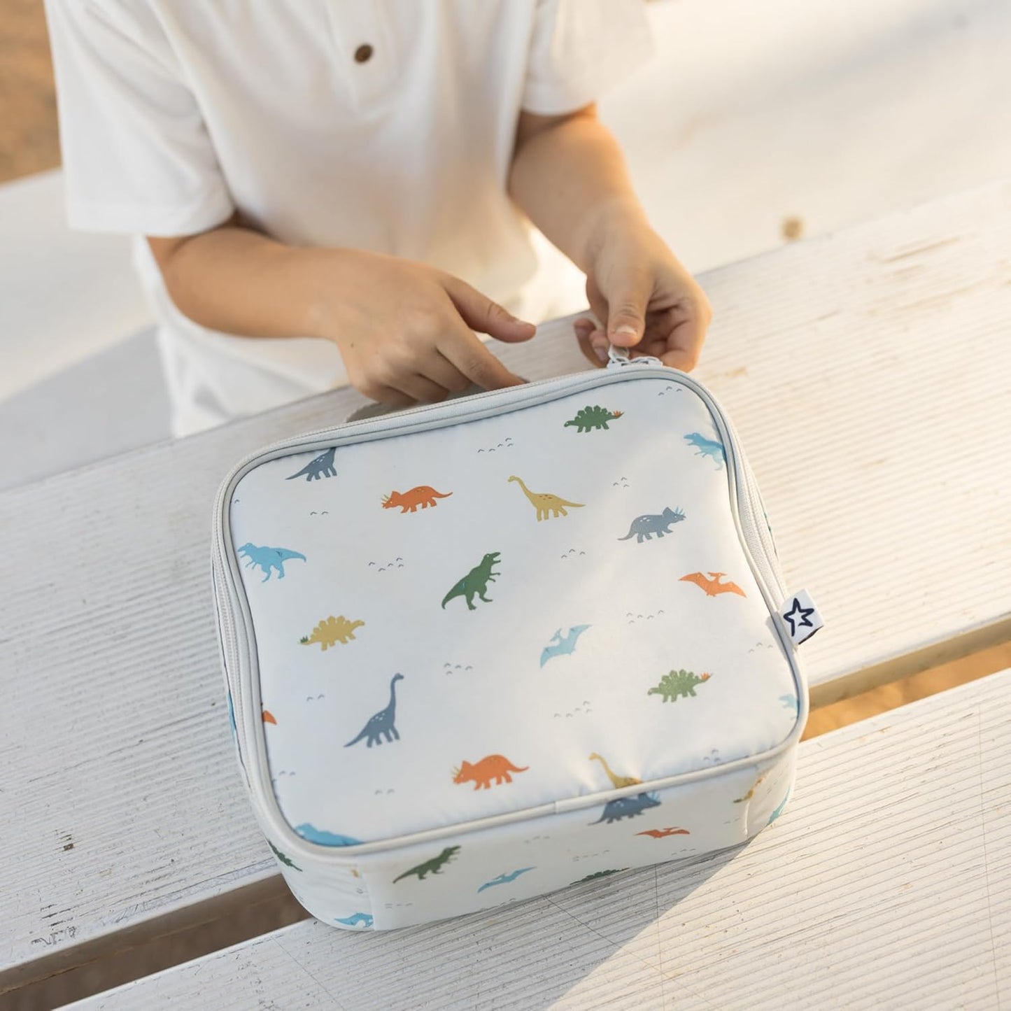 Tiny Twinkle Insulated Lunch Box for Girls and Boys | Durable and Reusable for School & Travel | Ages 3 and Up | Waterproof and Easy to Clean | PFAs and BPA Free（Boho Rainbow）