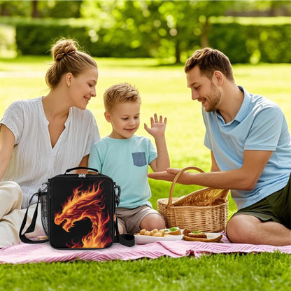 cfpolar Skull Skateboard Lunch Box for Boys Girls, Insulated Lunch Bags for Kids Reusable Mini Cooler Lunch Tote Lunchbox Thermal Meal Tote Kit with Shoulder Strap for Work School Picnic