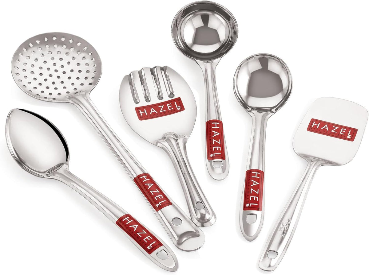 HAZEL Stainless Steel Cake Pie & Pastry Serving Spoon with Handle Slicer Lifter, Silver
