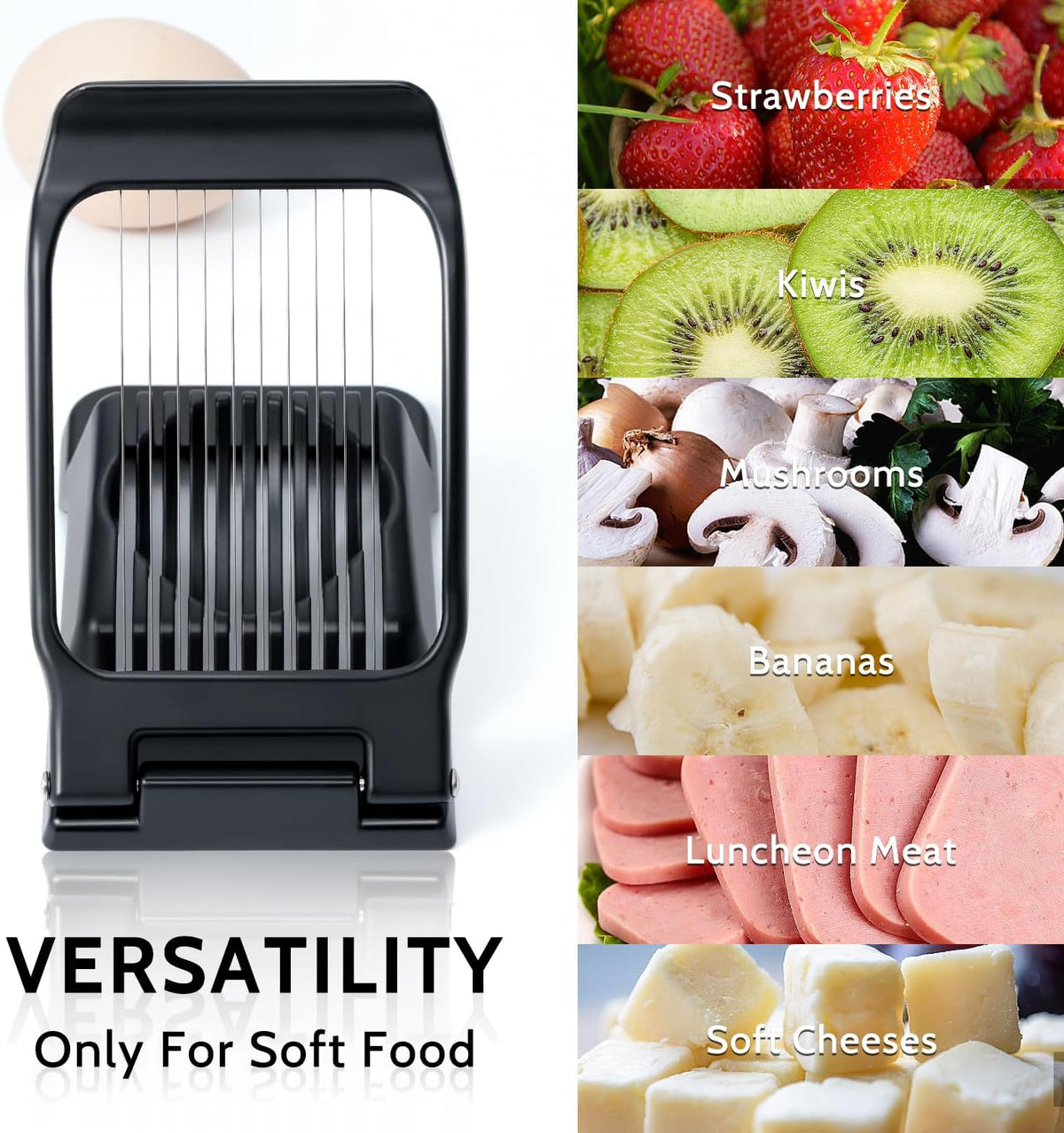 Sopito Heavy Duty Stainless Steel Wire Egg Slicer for Hard Boiled Eggs