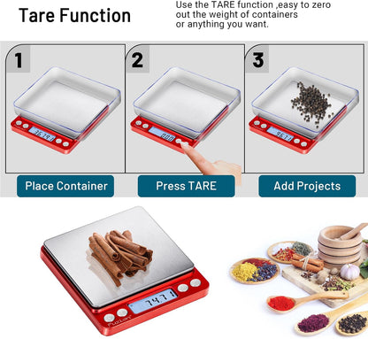 Fuzion Digital Gram Scale .01 Gram Accuracy, 500g Small Jewelry Scale