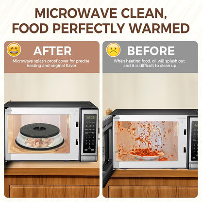 Collapsible Microwave Splatter Cover, Gray, 10.5 inch