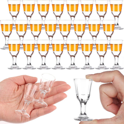 24 Pack Mini Shot Glasses Bulk 10ml/0.338oz Clear Thick Base Shot Glasses Reusable Small Shot Glasses Dishwasher for Birthday Parties Weddings Bachelorette Family Gatherings Holiday Celebrations Bars