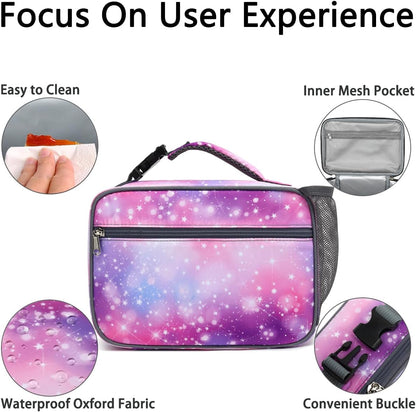 GYEUKHAM Insulated Lunch Box for School, Thermal Reusable Durable Freezable Lunch Bags for Kids Boys Girls Men Women - Small Soft Cooler Portable Lunch Tote Kit for Work Picnic Travel,Black