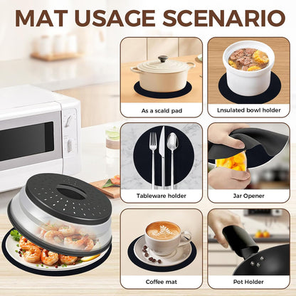 Collapsible Microwave Splatter Cover, Gray, 10.5 inch