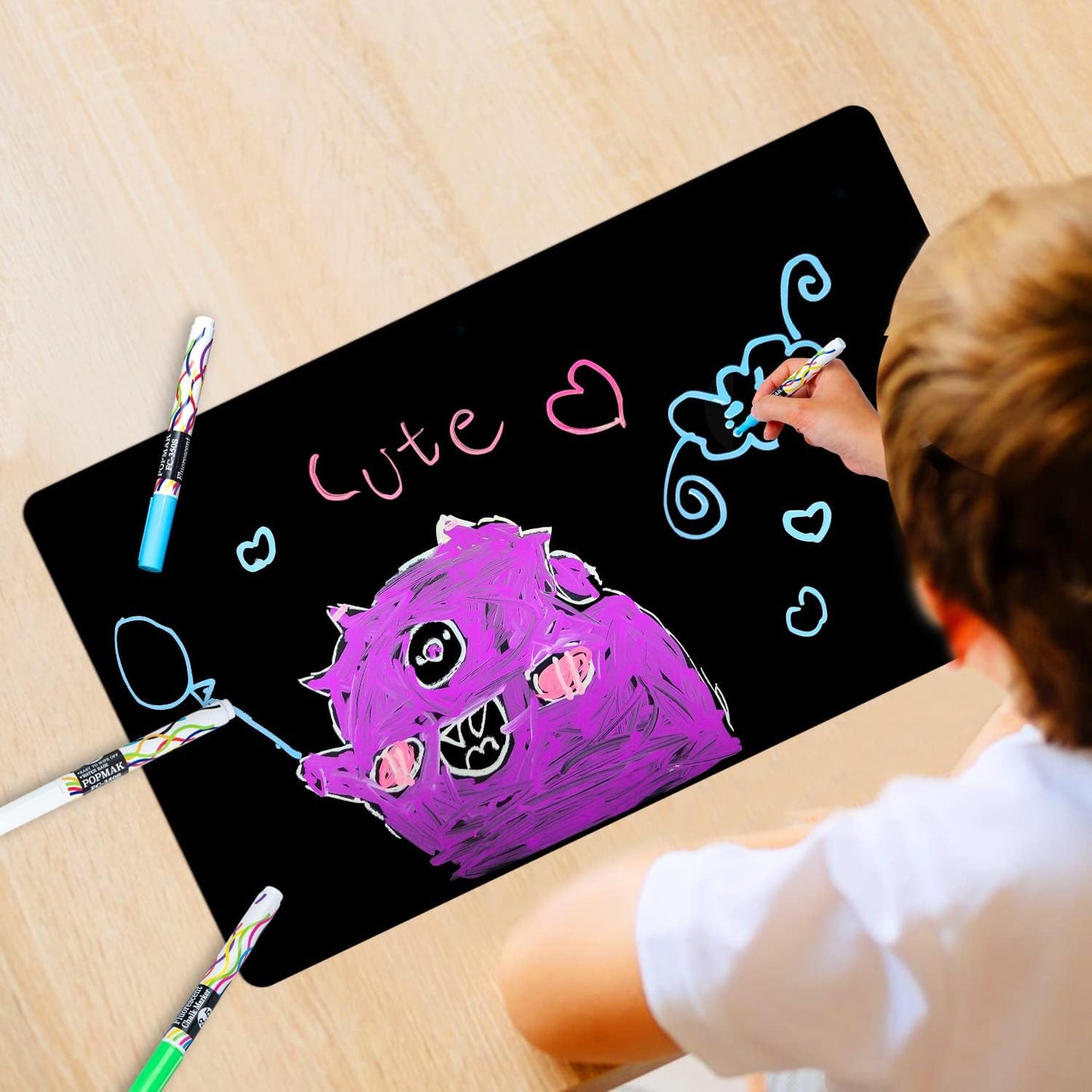 Magnetic Dry Erase Board Fridge White Board Sheet 20x13 inch, Flexible Large Refrigerator Magnets Whiteboard Planner for Home Kitchen, 2 Markers and Eraser