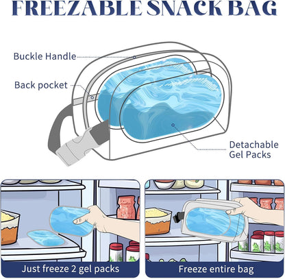 Cerbonny Freezable Cooler Bag for Work/School Travel - Mini Insulated Bag Fit For Yogurt