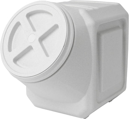 Vittles Vault Traditional Pet Food Storage Container For Dog Kibbles/Bird Seed/Oatmeal/Rice/Flour/Cereal, BPA Free Plastic, Sealed Airtight For Cat Food, Up To 30 lb, Made in USA, With Scoop, Gray