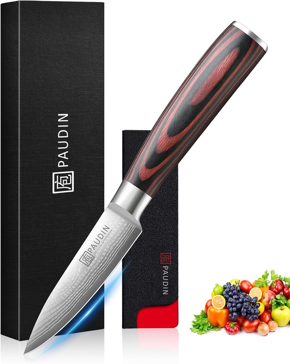 PAUDIN Cheese Knife, 5” Serrated Knife for Block Cheese,Sharp Tomato Knives