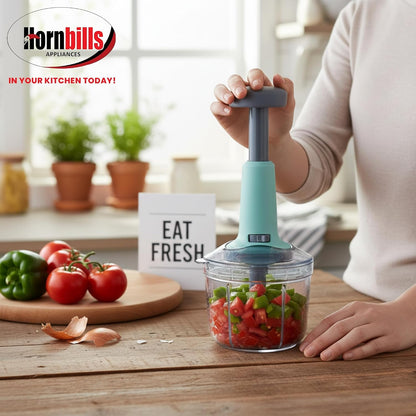 Push Chopper with 4 Blades 1000 ML Handy & Compact Chopper