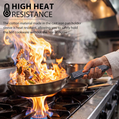 Dandat 24 Set Hot Handle Covers for Daily Replace Use Gift Pan Handle Sleeve Cover Heat Resistant Cast Iron Holder Sleeve Washable Handgrip Mitts for Christmas Kitchen BBQ Baking Cookware (Chili)