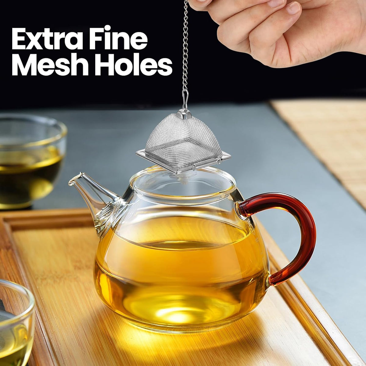 Zopeal Tea Infuser Stainless Steel Strainer with Chain, Medium