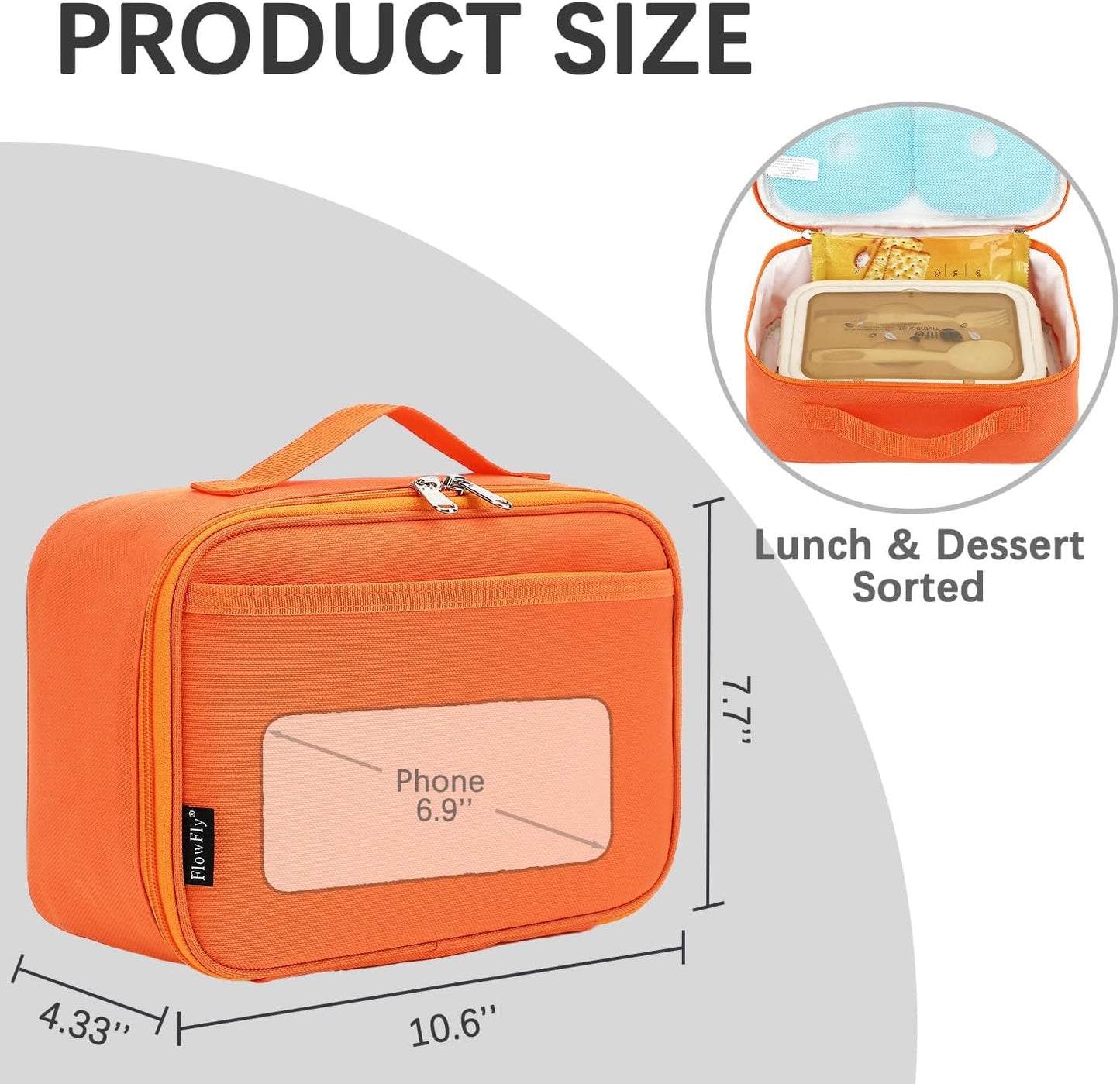 FlowFly Kids Lunch box Insulated Soft Bag Mini Cooler Back to School Thermal Meal Tote Kit for Girls, Boys, Astronaut - Colors B