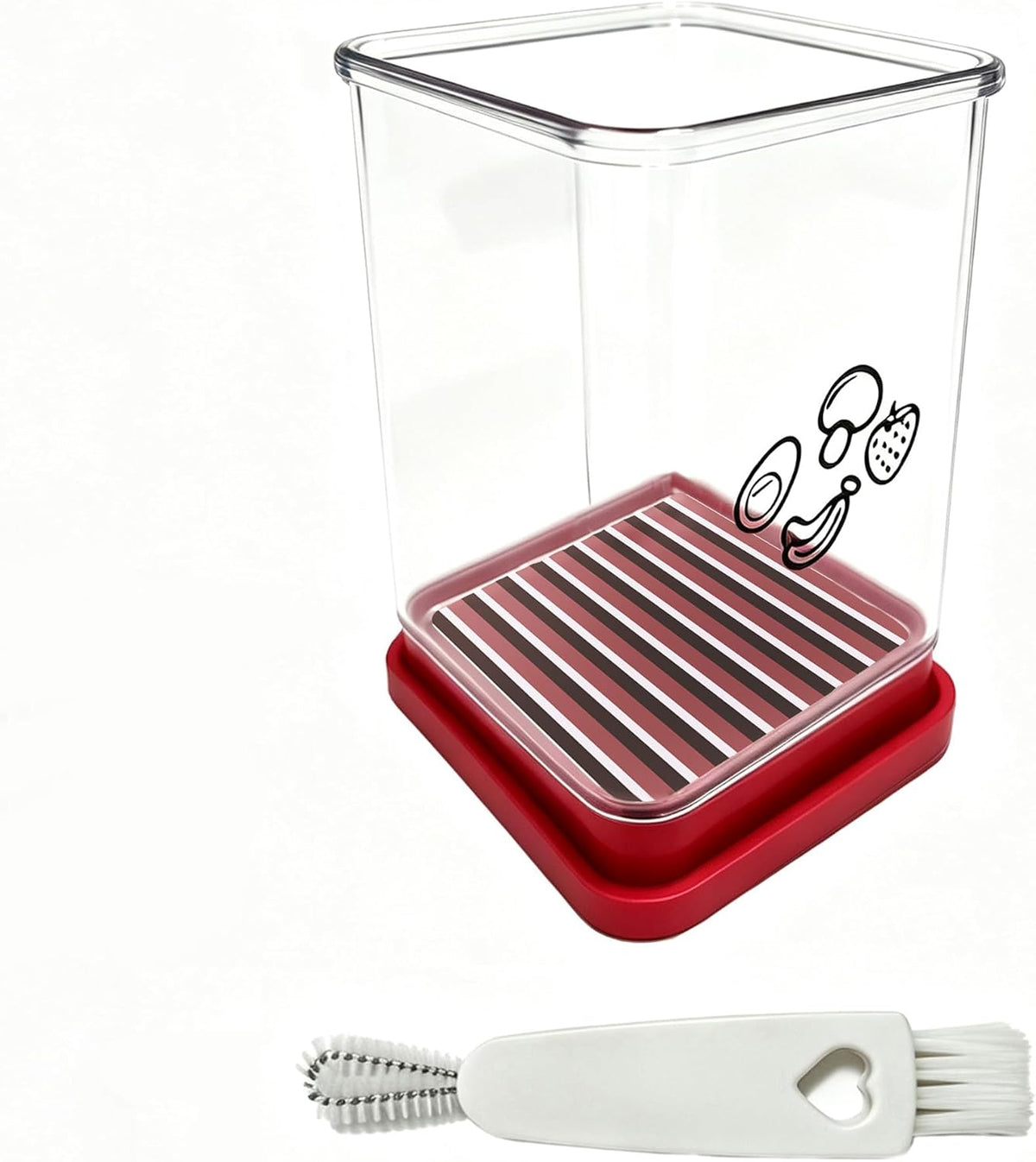 Fruit Slicer Cup for Strawberry, Banana, Egg with Cleaning Brush