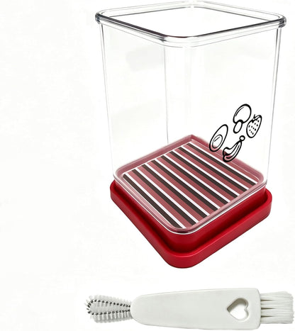 Fruit Slicer Cup for Strawberry, Banana, Egg with Cleaning Brush