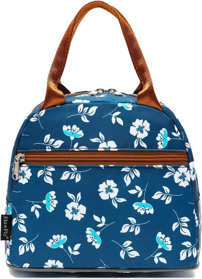 FlowFly Insulated Lunch Cooler Bag - Tote Bag Organizer for Women/Men, Black - Colors B