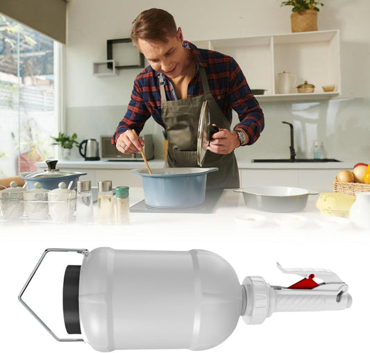 3L Hanging Condiment Dispenser Refillable Sauce Squeeze Bottle Dressing Container for Kitchen Outdoor BBQ Camping